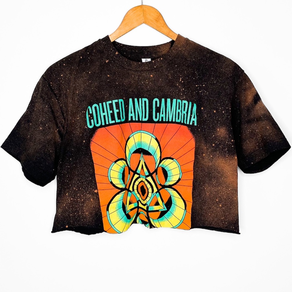 Bleached Out Coheed and Cambria Crop Top